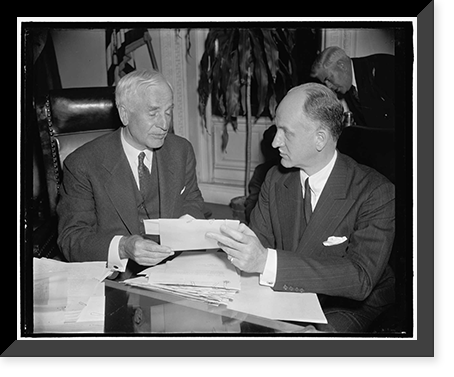 Historic Framed Print, Undersecretary of State. Washington, D.C., Jan. 11. A new informal photograph of Undersecretary of State Sumner Welles. It was [...] in his office a few days ago,  17-7/8" x 21-7/8"