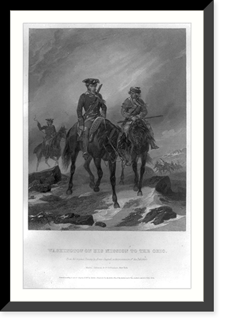 Historic Framed Print, Washington on his mission to the Ohio,  17-7/8" x 21-7/8"