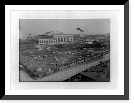 Site of Washington Post Office, west of Union Station, Vintage Print