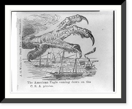 The American Eagle coming down on the C.S.A. pirates, Antique Poster
