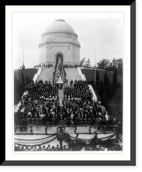 President Theodore Roosevelt arriving at the McKinley Memorial, Canton, Ohio, Historic Print