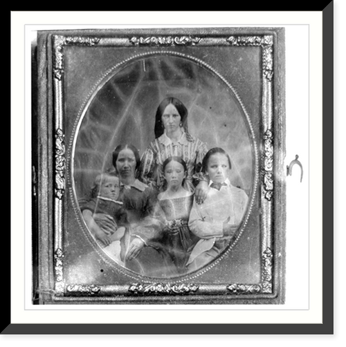 Historic Framed Print, La Follette family, 1857 or 1858,  17-7/8" x 21-7/8"