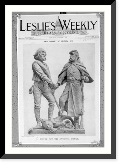 United for the Nat'l Honor - A clay cartoon, 1896"", Historic Reproduction