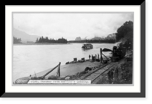 Historic Framed Print, Steamer from Moffitt's Landing, The Dalles, Oregon,  17-7/8" x 21-7/8"