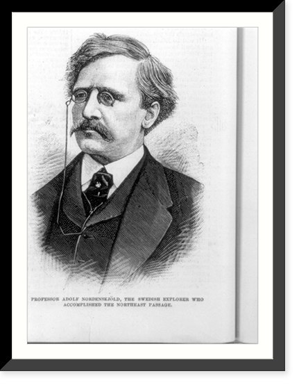Historic Framed Print, Nils Adolf Erik Nordenskjold, 1832-1901,  17-7/8" x 21-7/8"