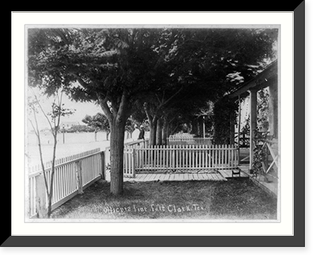 Fort Clark, Tex., ca. 188-: Officers' line, Fort Clark, Tex."" Classic, Antique Wall Art