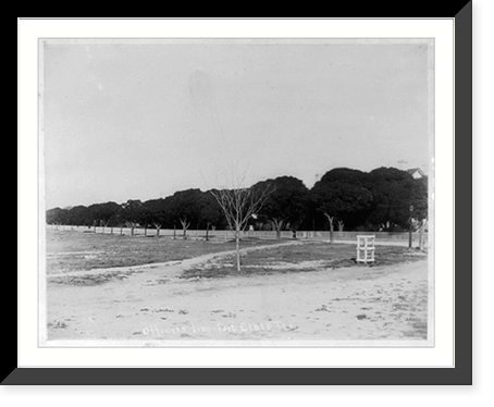Fort Clark, Tex., ca. 188-: Officers' Line"", Antique Print