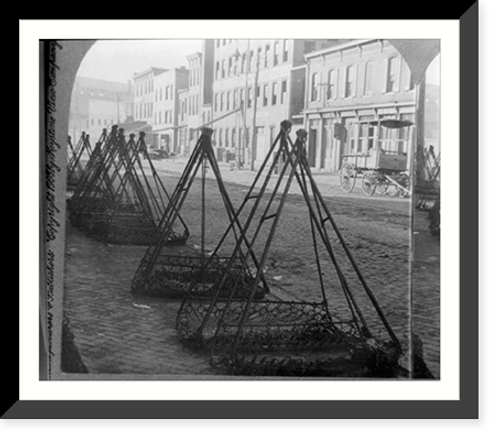 Historic Framed Print, Dredgers used on sailing craft, Baltimore, Md., U.S.A.,  17-7/8" x 21-7/8"