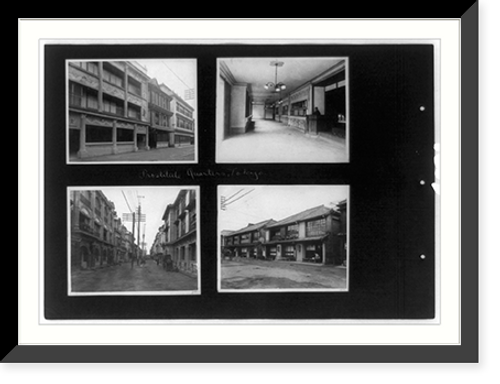 Historic Framed Print, Prostitute quarters, Tokyo,  17-7/8" x 21-7/8"