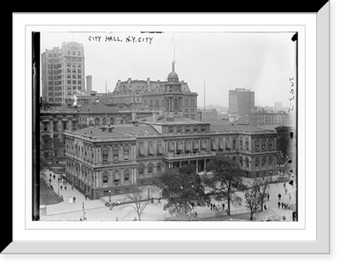 Historic Framed Print, City Hall New York City,  17-7/8" x 21-7/8"