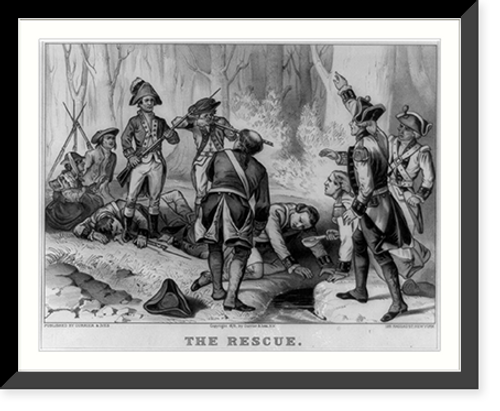 Historic Framed Print, The rescue,  17-7/8" x 21-7/8"
