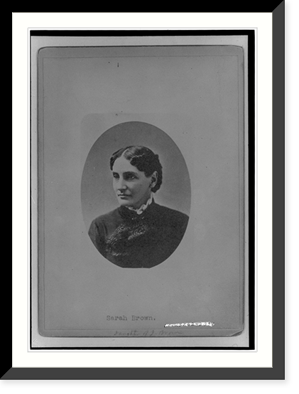Sarah Brown, daughter of John Brown 1800-1859, Antique Print