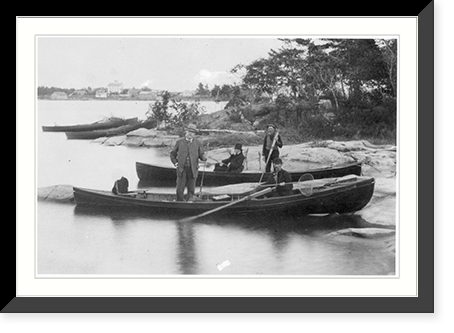Historic Framed Print, Pres. Arthur at Alexandria Bay, New York,  17-7/8" x 21-7/8"