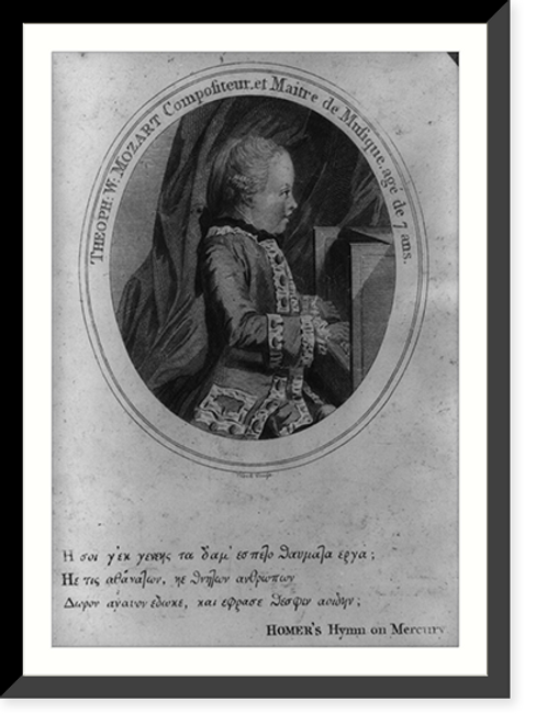 Historic Framed Print, Theoph. W. Mozart,  17-7/8" x 21-7/8"