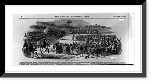 Historic Framed Print, Review of Texas troops,  17-7/8" x 21-7/8"