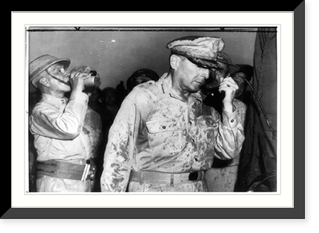Genl. MacArthur with Philippine President Sergio Osmena, Oct. 1944, Vintage Wall Art