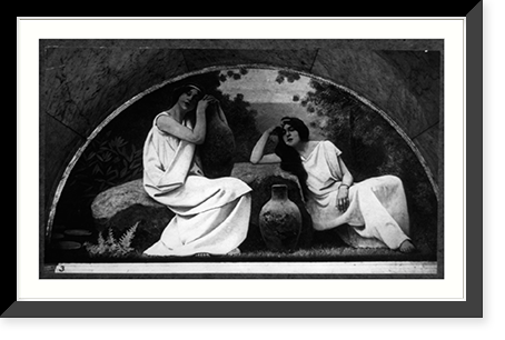 Murals in Library of Congress by Chas. Sprague Pearce - Rest"" - 2, Vintage Print