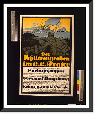 Der Schuumltzengraben im k.k. Prater. Franz Wacik, Antique Print