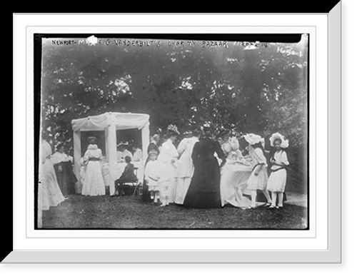 Historic Framed Print, Newport, Mrs. A.G. Vanderbilt's charity bazaar,  17-7/8" x 21-7/8"
