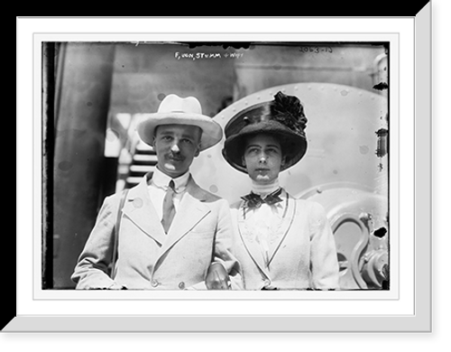 Historic Framed Print, F. von Stumm and wife,  17-7/8" x 21-7/8"