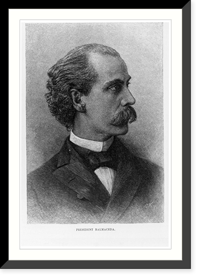 Jose Manuel Balmaceda, Pres., Chile, Antique Print