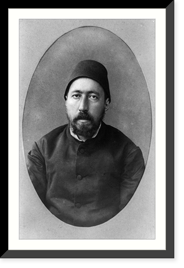 Antique Portrait - Turkish man, half-length portrait, seated