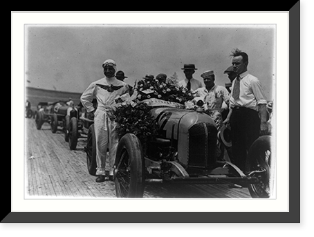 Peter de Paolo, winner of the Balto-Washington 250 mile race snapped just before the start today, Antique Poster