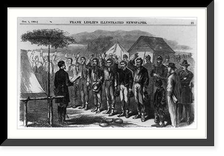 Grant's campaign - administering the oath of allegiance to Rebel prisoneres near Dutch Gap, Antique Poster