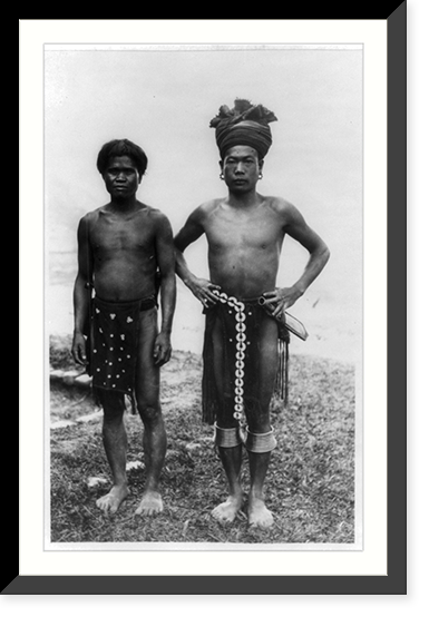 Two native men posed, full-length, Hapao?, Ifugao, Philippine Islands, Historic Reproduction