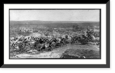 Scenes from Custer's Last Fight in Boston Cyclorama Co. - 4, Antique Print