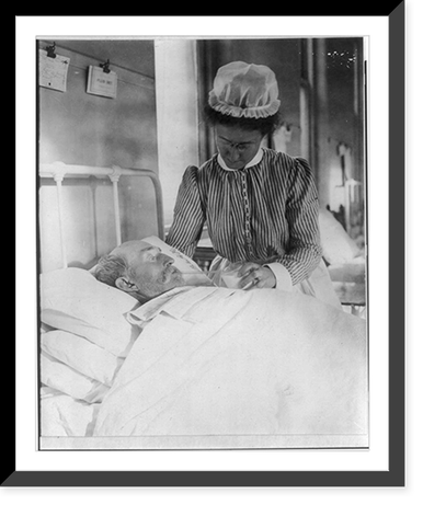Historic Framed Print Nurse Caring For Elderly Patient 17 7 8 X 21 Historic Framed Print Nurse Caring For Elderly Patient 17 7 8 X 21