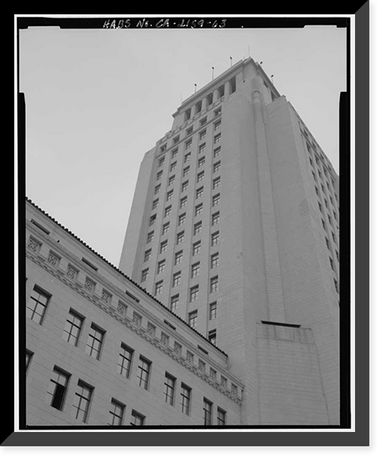 Historic Framed Print, Los Angeles City Hall, 200 North Spring Street