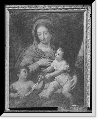 Historic Framed Print, [Virgin and Child and St. John], 17-7/8" x 21-7/8"