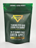 Vivid green, Green Apple-flavored Orion THC 7500mg Gummies are shown with a glossy finish that mimics the freshness of a real apple. As an indica, these gummies provide deep relaxation and could be a favorite for unwinding after a long day.