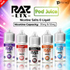 Raz x Pod Juice LTX E Liquids flavors Features