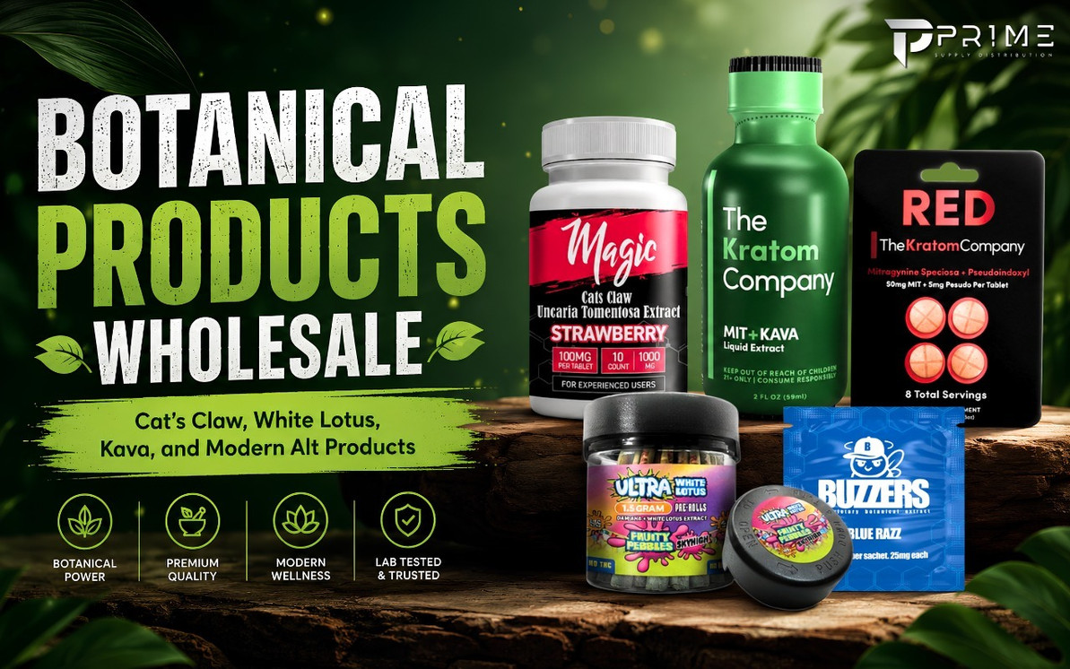 Botanical Products Wholesale: Cat’s Claw, White Lotus, Kava, and Modern Alt Products
