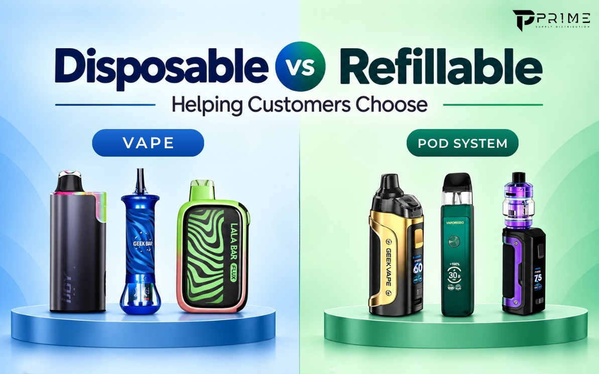 Disposable or Refillable Vapes: Which Should Retailers Stock?