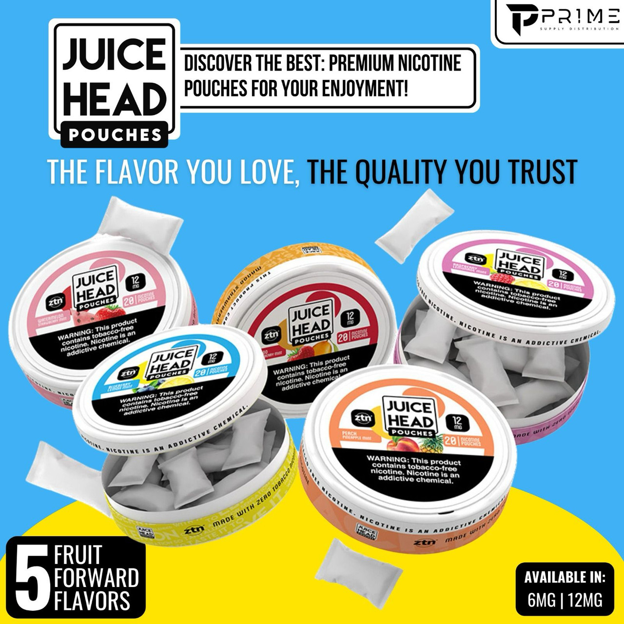 Where To Buy Juice Head Pouches Buy Juice Head Nicotine Pouches - Tobacco-Free | 5-Pack | Prime Supply