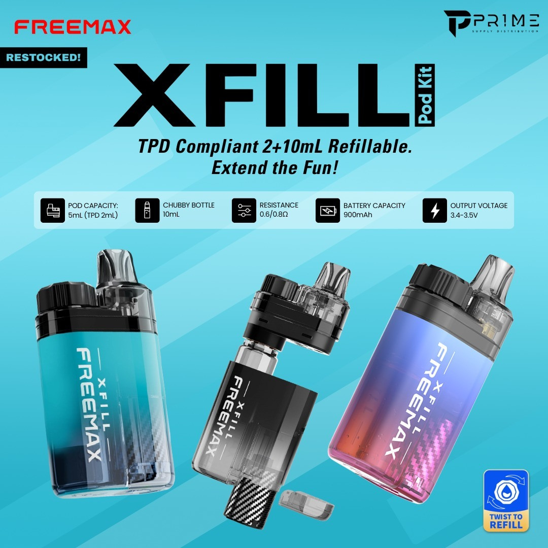 Freemax XFill Pod 900mAh Battery Kit – Refillable & High-Capacity