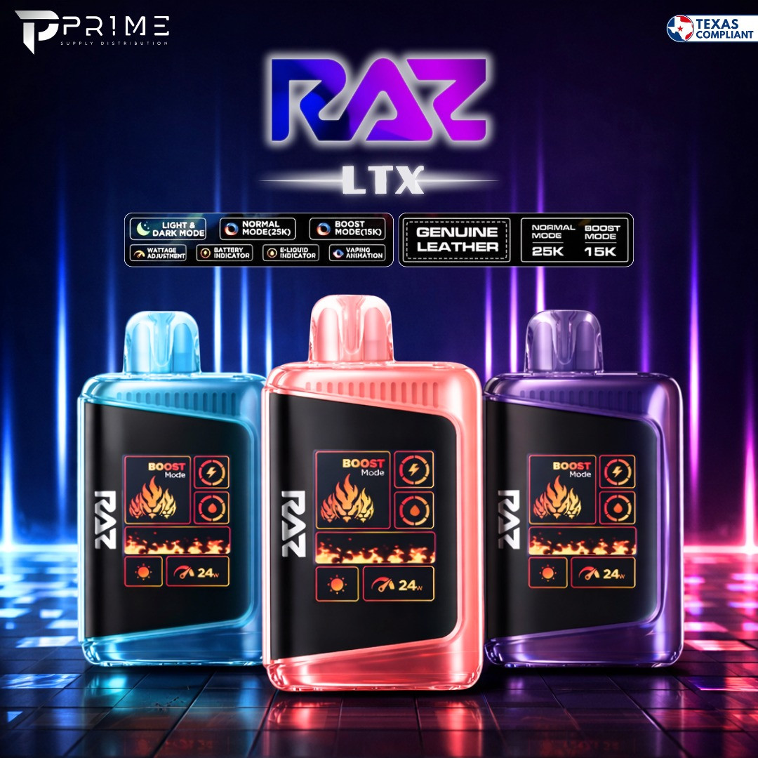 RAZ LTX DC25000 Disposable Vape 25K Texas Compliant | Prime Supply