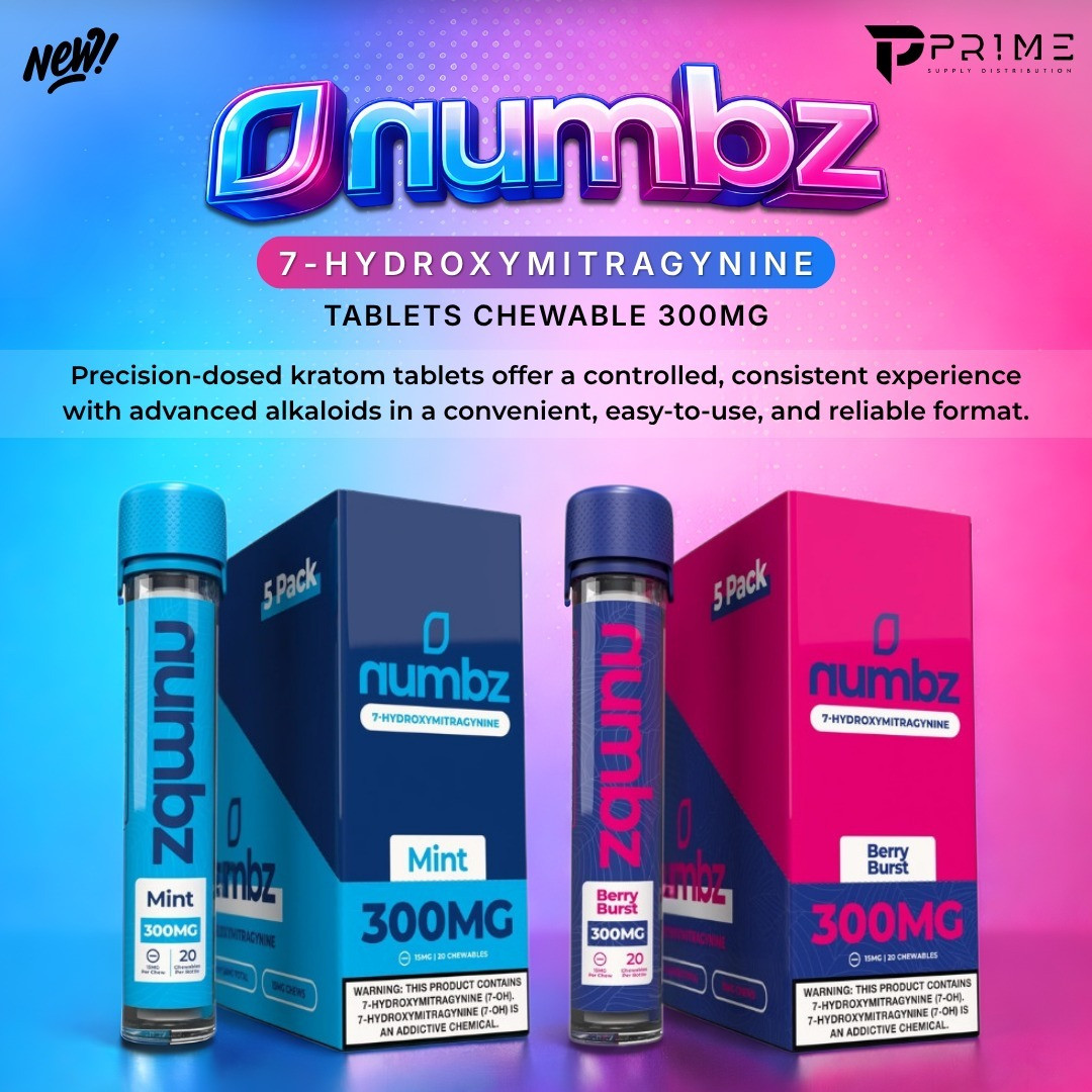 Numbz 7 Hydroxy Tablets Chew 300MG | Prime Supply Distro
