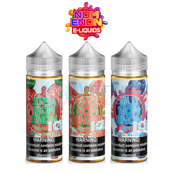 120ml Lemonomenon e-liquid bottle by Nomenon – Bright yellow label, fresh and citrusy.