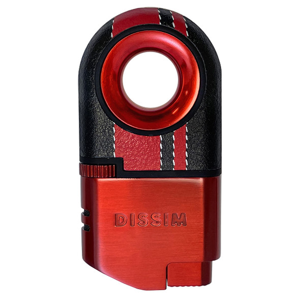 Turismo Luxe Torch Lighter in Red with Red Trim - Dual Torch Flame"