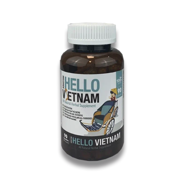 Hello Vietnam:
Experience the unique charm of Hello Vietnam Kratom, a distinctive strain that captivates with its diverse properties. This strain is celebrated for its harmonious blend of pain relief, mood enhancement, mental focus, and relaxation. Hello