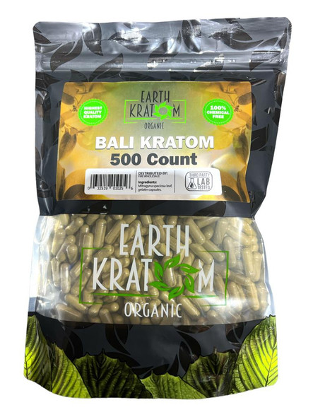 BALI:
Experience the rich and soothing properties of Earth Kratom's Bali strain with our 500 capsules. Bali Kratom is renowned for its relaxing effects, making it a popular choice for those seeking tranquility and stress relief. With Earth Kratom's meticulous sourcing and quality assurance, each capsule encapsulates the essence of Bali's unique characteristics, offering a convenient and consistent way to incorporate this time-tested strain into your wellness routine.