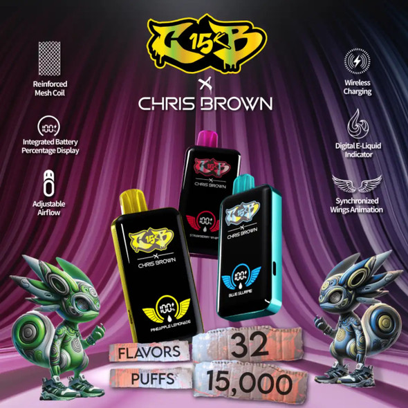 CB15K x Chris Brown Disposable  15K Puff 15Ml 5Pack