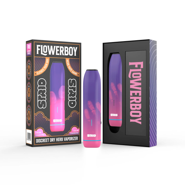 Capture attention with the Viola Sizzle Flowerboy, featuring thermal color-changing properties that shift hues with temperature variations. This vibrant vaporizer adds a unique and playful twist to your vaping collection.