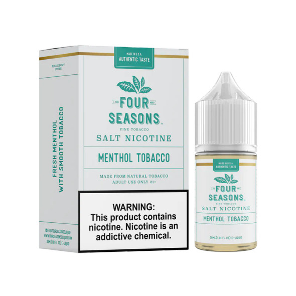 Smooth tobacco blend with natural menthol for a cool, refreshing sensation in a 30mL bottle.