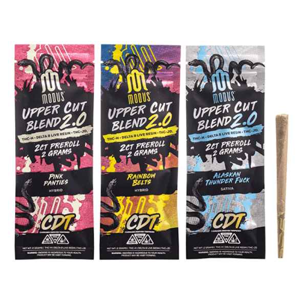 MODUS Upper Cut Blend 2.0 Pre-Roll 10PK - High-quality packaging showcasing the sleek design and premium branding. Ideal for highlighting the convenience and quality of these pre-rolls