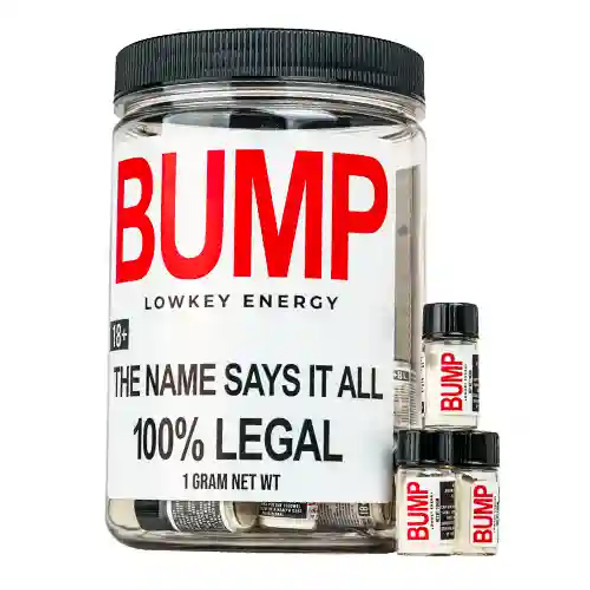 BUMP Lowkey Energy - 1 Gram Vial (30CT Jar). Enhance your energy, mood, and focus with our proprietary blend.